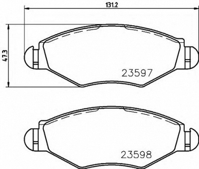 HELLA PAGID 8db355009411 -  Комплект тормозных колодок, дисковый тормоз